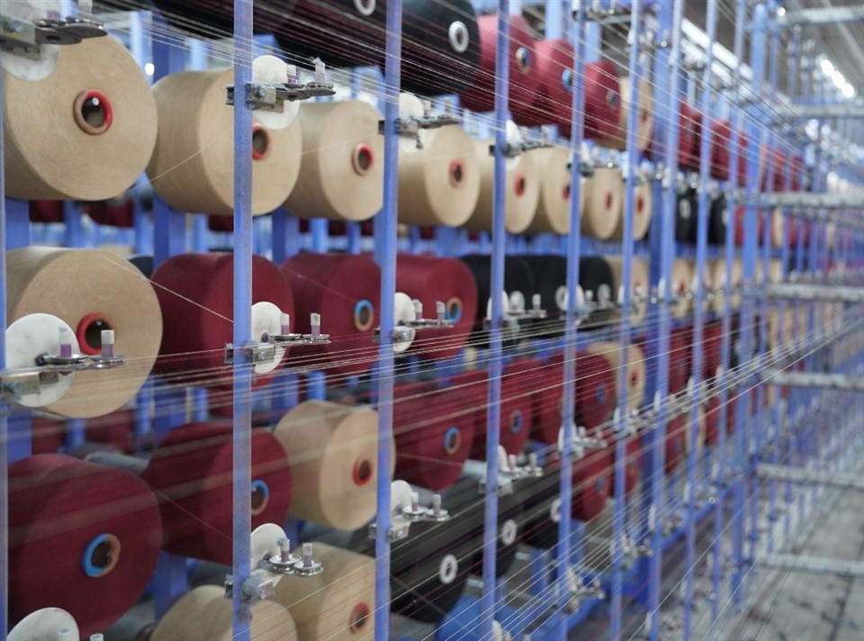 Warping Machine in Textile factory